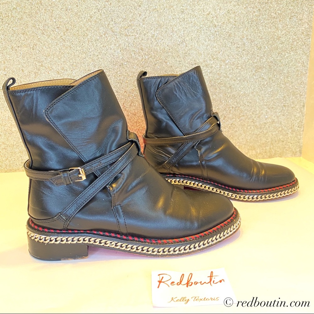 Louboutin Chelsea Black Leather Boots❤️Sold - Picture 4 of 6